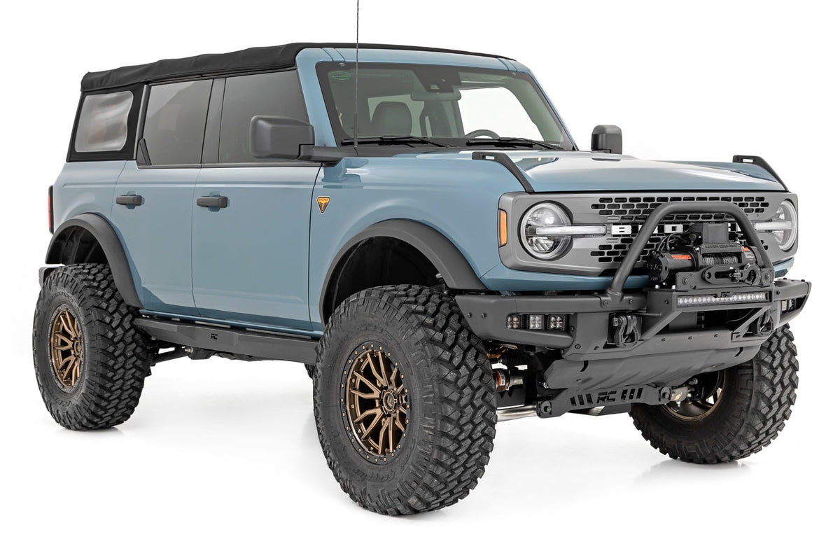 LED Light Kit | Fog Mount | Triple 2" Black Pair | Amber DRL | Ford Bronco (21-26)